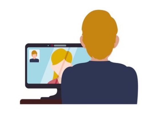 Video chat online icon vector illustration graphic design