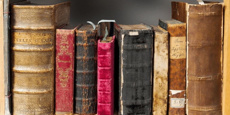 Books on a shelf