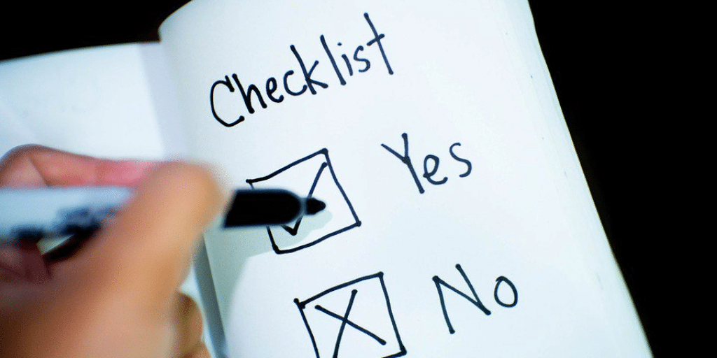 Yes and no checklist