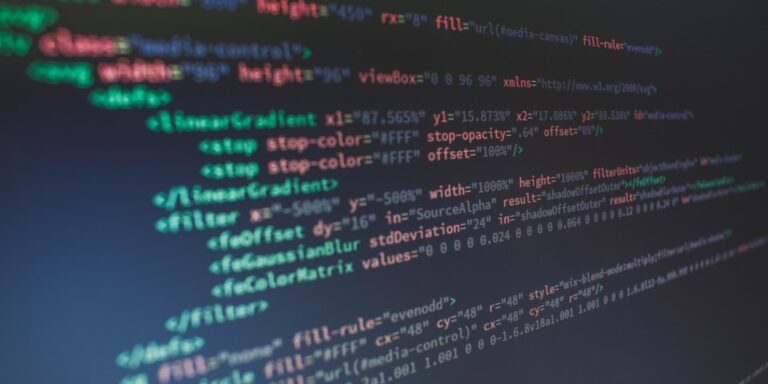 A screen full of code meant to depict programming languages