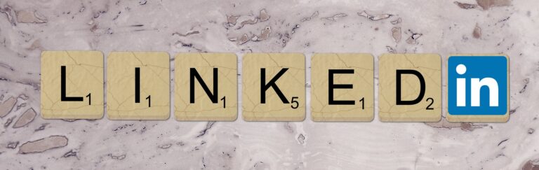 LinkedIn spelled out using scrabble tiles