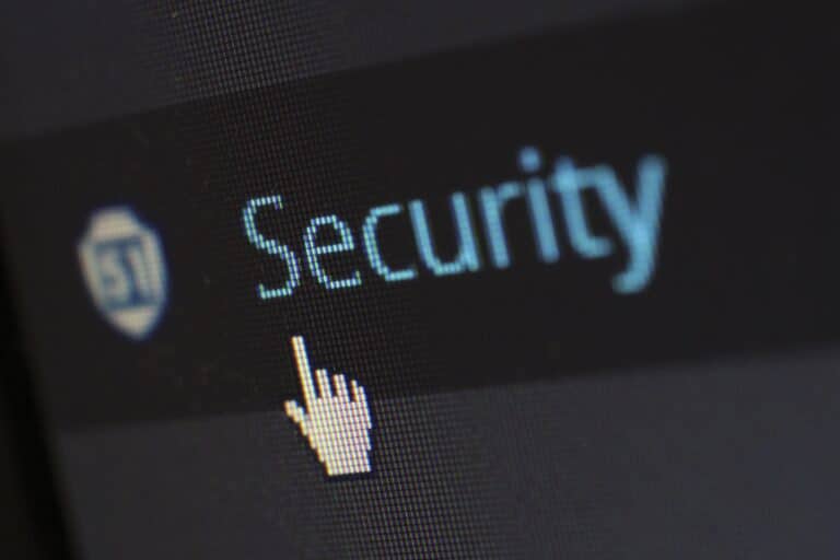 Computer image of the word security