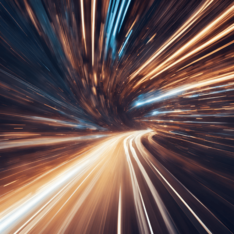 A blur of light as you're moving through a tunnel - meant to indicate traveling at lightspeed.
